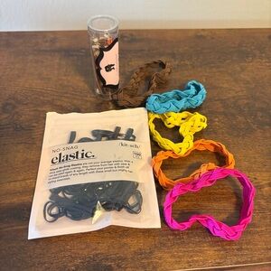 Colorful Elastic Hair Ties and clips Set
